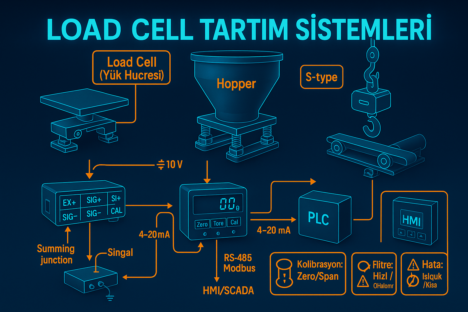 Load Cell Tartım Sistemleri Detaylı Rehber