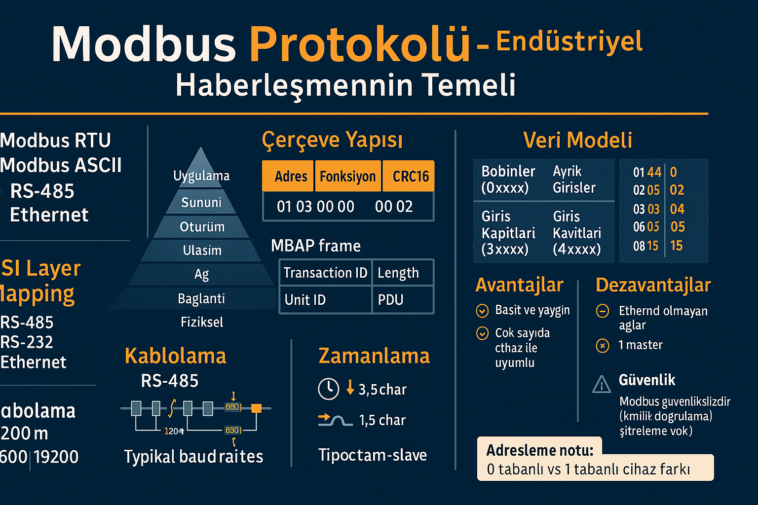 Modbus Protokolü: Endüstriyel Haberleşmenin Temeli