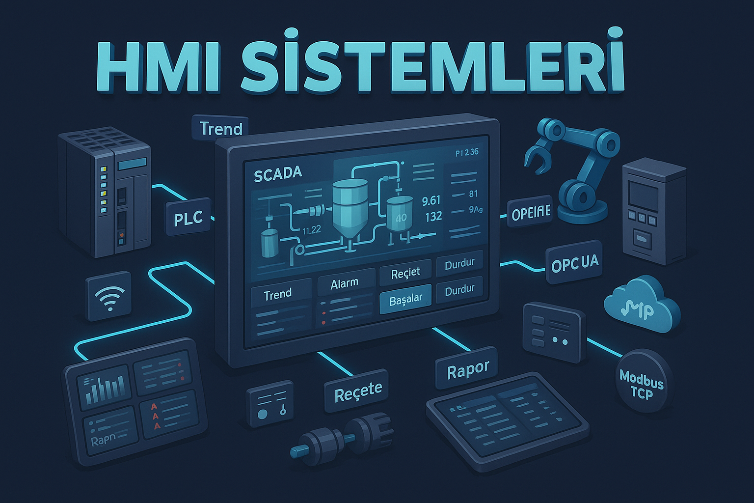 HMI Sistemleri: İnsan Makine Arayüzü Tasarımı ve Kullanımı